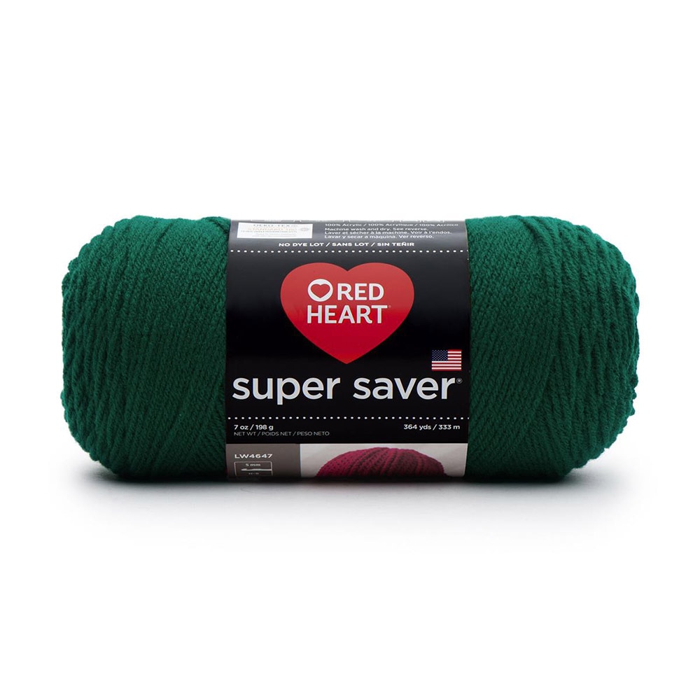 Craft Supplies, Art & School, Coats & Clark, Red Heart, Super Saver, Yarn, 583675, Shamrock Green